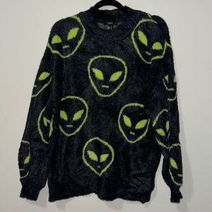 Fuzzy Alien Sweater Forever 21